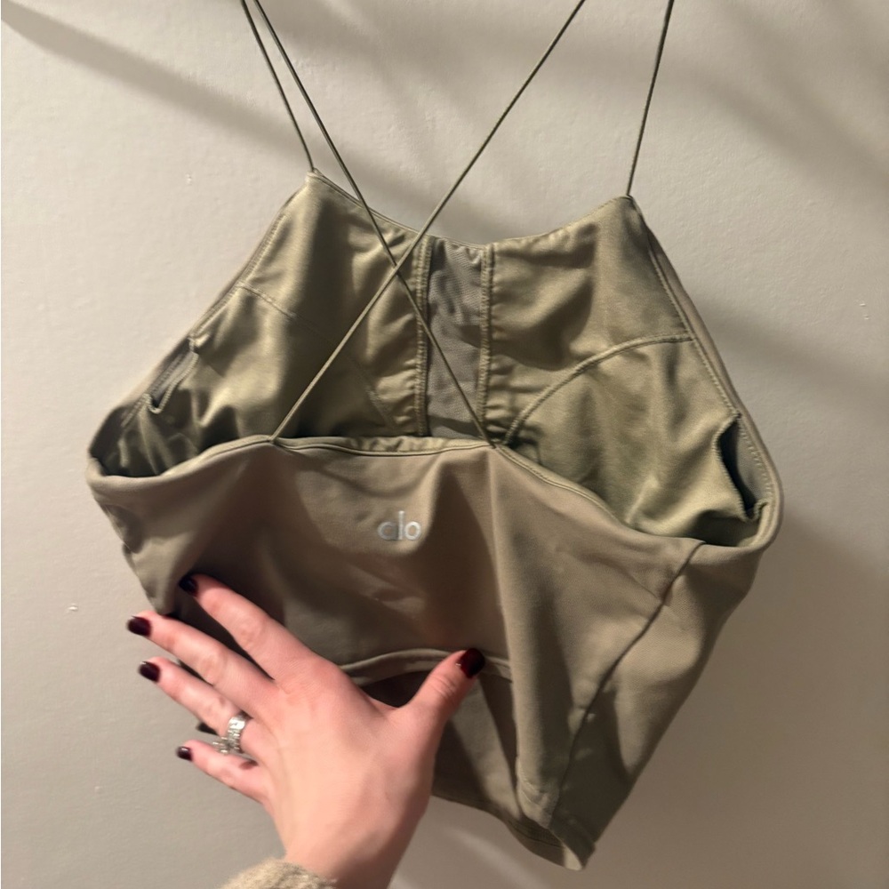 Alo Olive Green Strappy Top